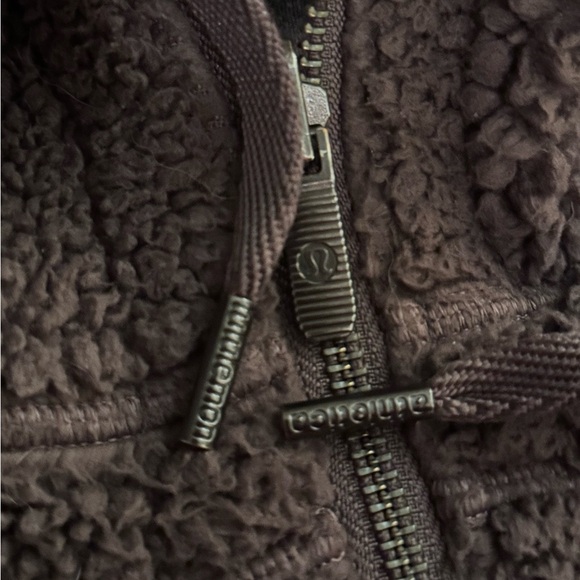 Lululemon Short Sweet & Sherpa Jacket Hoodie size small - Antique Bark - Picture 12 of 13